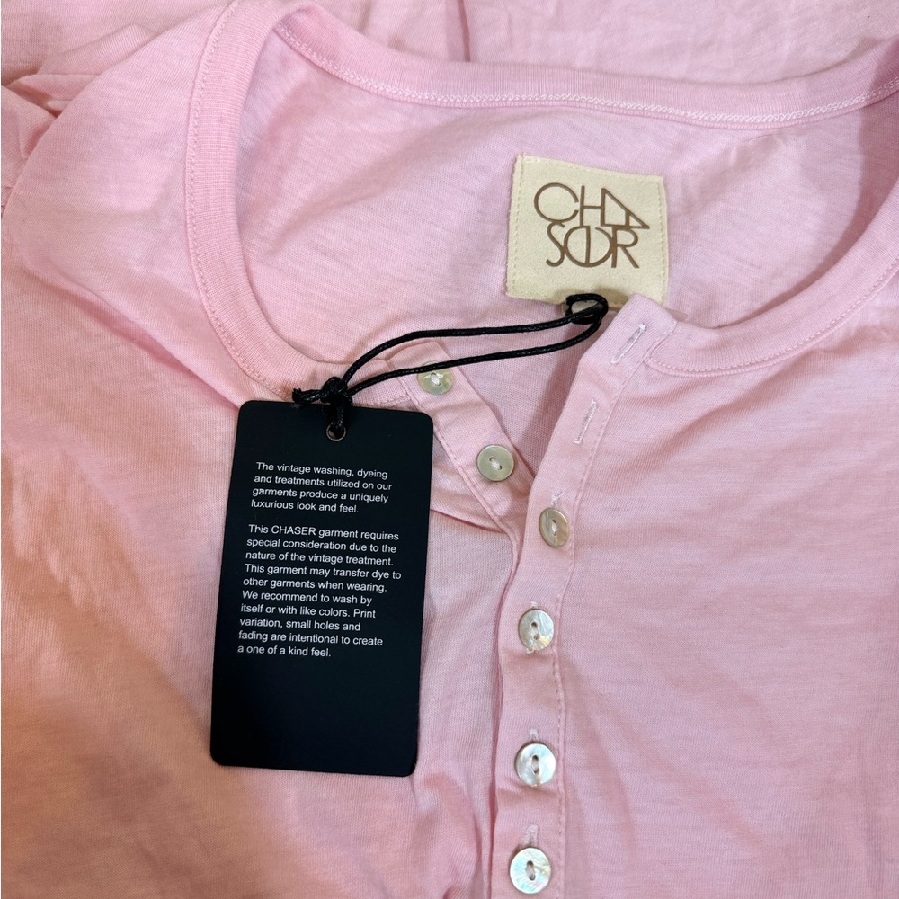 NWT Chaser Light Pink Ruffle Sleeve Blouse size medium - Picture 5 of 5
